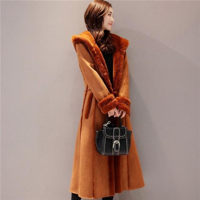 大人気，本物保証 コートレディースムートンコート超ロングフード付き