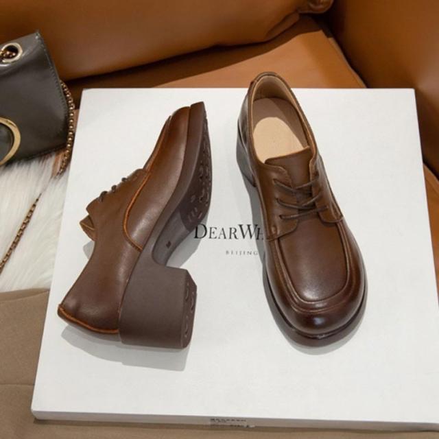 本革 牛革 ローファー 厚底 学生ローファー ロリータシューズ コスプレ靴 美脚 パンプス 黒 ブラック ブラウン コスプレローファー 入学式 新入学 学生靴 通学 レディース 学生靴 幅広 6cmヒールの通販は