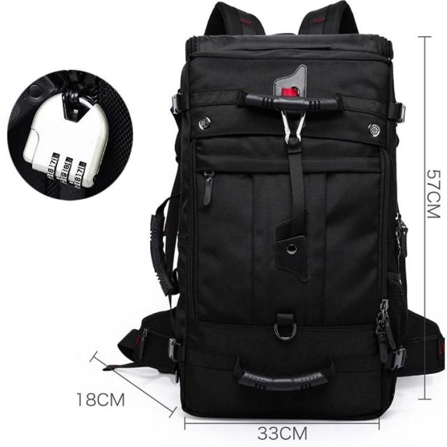 リュックサック バックパック メンズ 大容量 大型 50L ダイヤル錠付き 多機能 PC収納対応 撥水加工 胸ストラップ アウトドア トラベルバッグ 旅行 ファスナー キャンプ用 登山 全3色の通販は