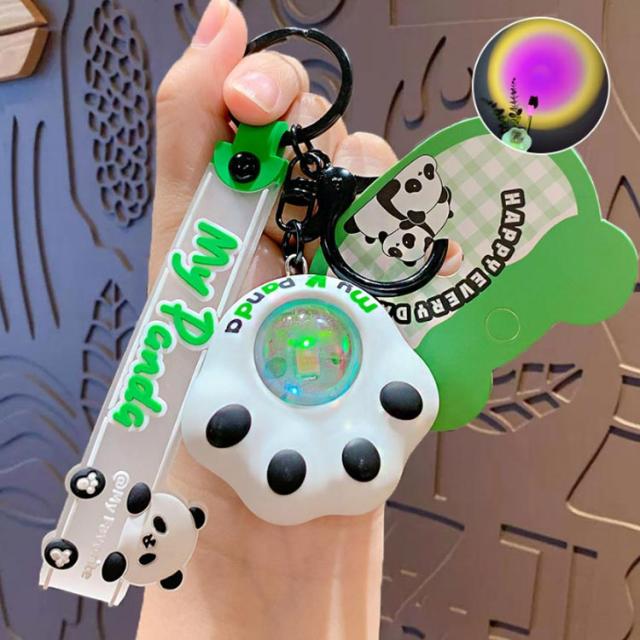 キーホルダー プッシュポップゲーム アニマル 迷路付き 両面遊べる