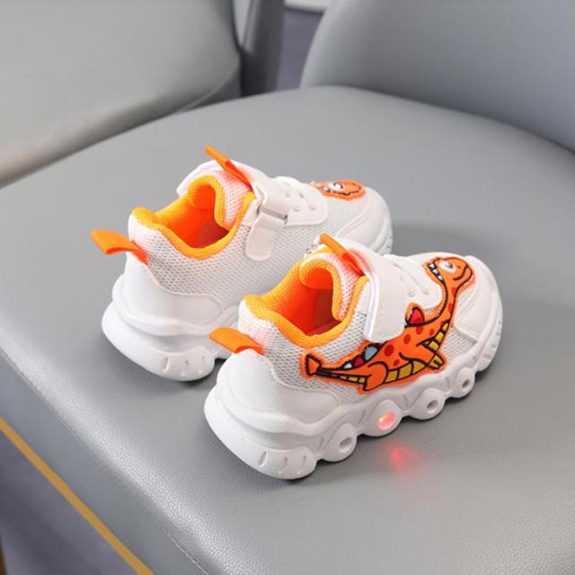 光る靴 子供 スニーカー キッズ 子供靴 男の子 女の子 メッシュ キッズ 子供シューズ おしゃれ 春夏 光る靴 ベビー キッズ スニーカー 恐竜 ダイナソー フラッシュシューズ