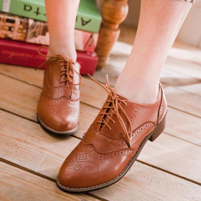 オックスフォードシューズ レディース ウイングチップ マニッシュ