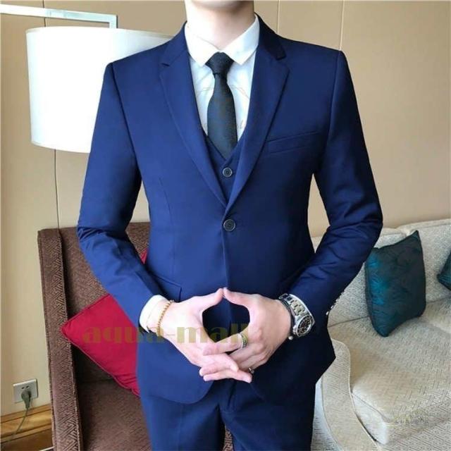 スーツ ビジネススーツ メンズ 3ピース 無地スーツ スリム 2つボタン 結婚式 パーティー 入学式 通勤 新生活_4