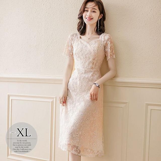 【KAREN MILLEN】バルーンスリーブ刺繍 ビーズマキシドレス Karen Millen】バルーンスリーブ 刺繍 ビーズ マキシドレス