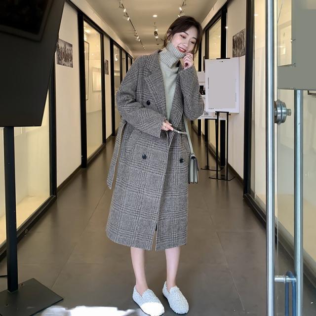 チェスターコート グレンチェック 千鳥柄 ロングコート ダブルボタン レディース ラシャコート コート ロング丈 アウター 冬服 通勤 オフィス 入学式 卒業式