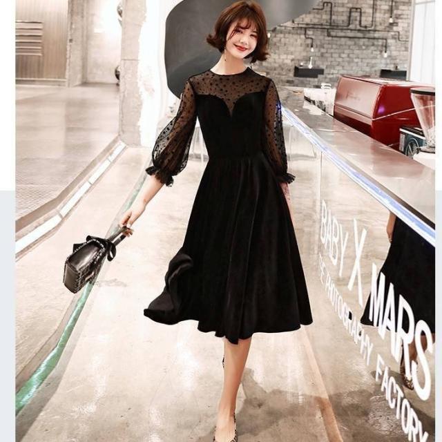 パーティードレス 結婚式 お呼ばれドレス 20代 30代 40代 袖あり ロング レース 大きいサイズ お呼ばれワンピース 二次会 成人式 同窓会 食事会 謝恩会 創立記念