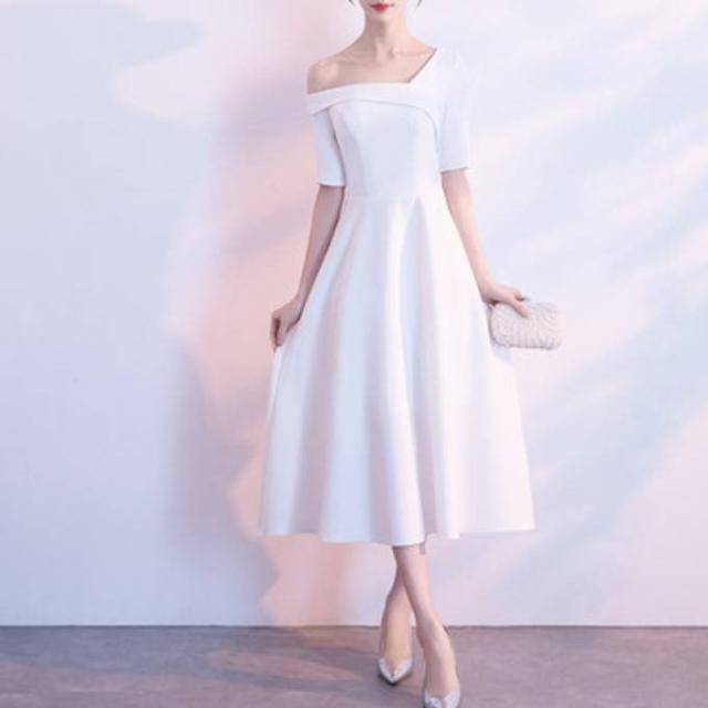 パーティードレス 結婚式 お呼ばれドレス 20代 30代 40代 袖あり 大きいサイズ お呼ばれワンピース 二次会 結婚式フォーマル 成人式 同窓会 食事会 謝恩会_3