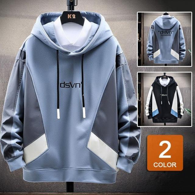 スウェットパーカー メンズ 春服 長袖パーカー 配色 ゆったりプルオーバーパーカー 人気 メンズパーカー 韓国ファッション カジュアルトップス 30代40代50代