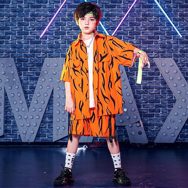 韓国子供服 ヒップホップ ステージ衣装 キッズダンス衣装 応援団 ジャズダンス 練習着 体操服 ダンスウェア 団体服 女の子 男の子 Tシャツ セット_3