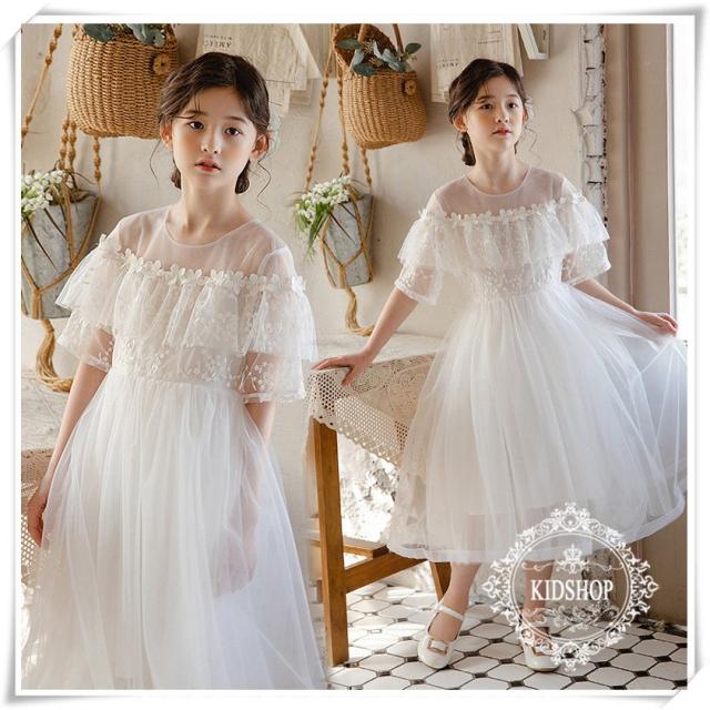2021子供ドレス発表会結婚式キッズフォーマルドレスワンピース子供服 女の子フラワーガールロング_1