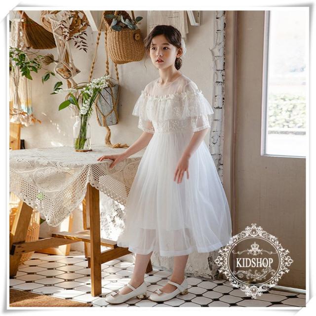 2021子供ドレス発表会結婚式キッズフォーマルドレスワンピース子供服 女の子フラワーガールロング_3