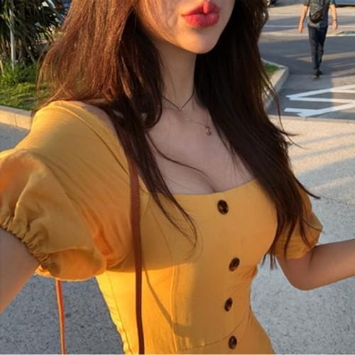 ワンピース オフショルダー レディース ファッション 20代 30代 40代 50代 女性 夏服 春 スクエアネック ひざ丈 フレア ホルターネック パフスリーブ