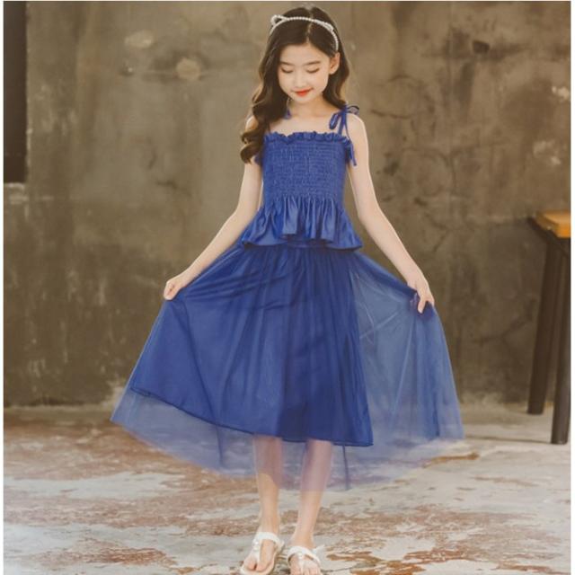 韓国子供服 セットアップ 女の子 オシャレ お姫様 上下セット 結婚式 お呼ばれ お食事会 キッズ ガールズ 夏着 2点セット キャミソール * スカート 海外旅行_1