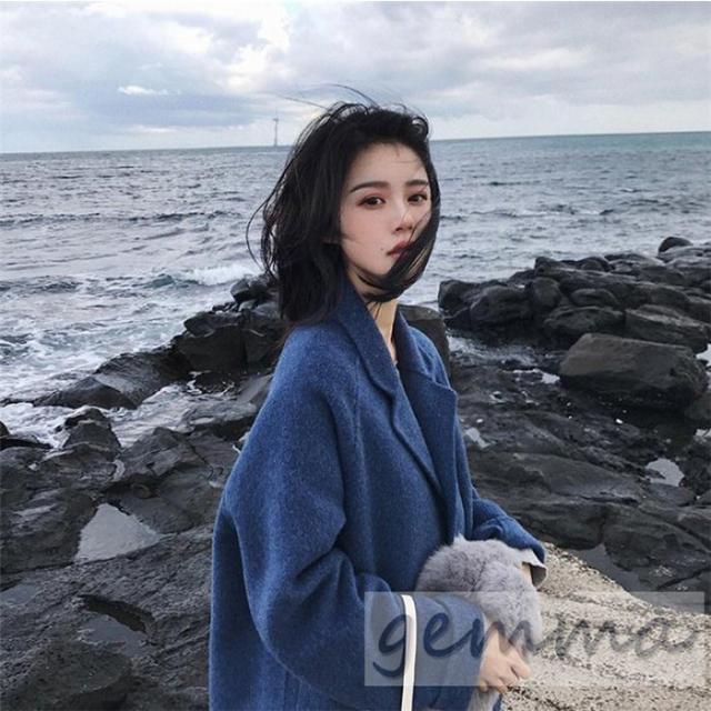 ラシャコート レディース ロングコート  ジャケット チェスターフィールドコート ラシャ 韓国風 ゆったり 秋冬 新作 20代 30代 40代 ラシャコート レディース ジャケット チェスターフィールドコート