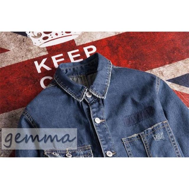 新品★つなぎ メンズ オールインワン デニムダメージ加工 ツナギ オーバーオール おしゃれ ペインターパンツ 細身 ブルー系XL ダメージ加工つなぎ ダメージデニム ダメージサロペットパンツ デニム