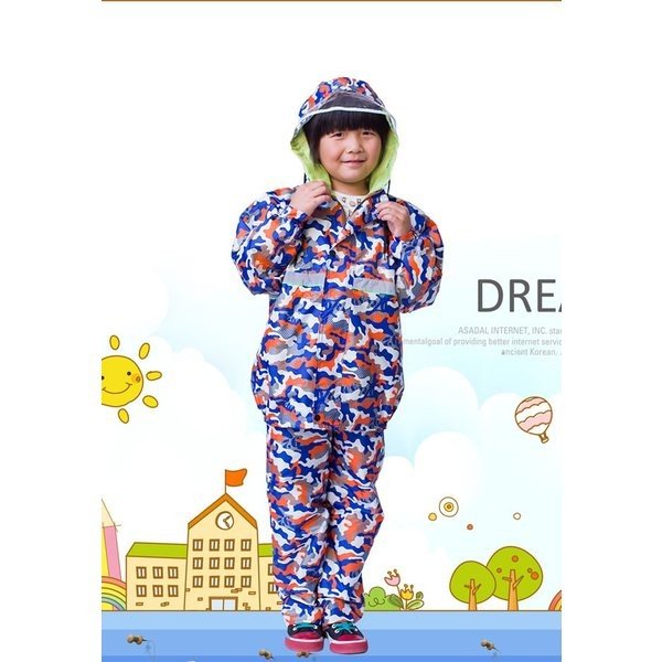 レインコート キッズ 小学生 上下セット 定番 雨具 カッパ 合羽 レインスーツ 撥水加工 通学 自転車 子供用 2019春新作_4
