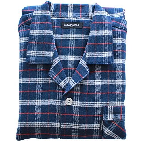 パジャマ メンズ 長袖 綿100 フランネル 前開き 上下 セット チェック柄