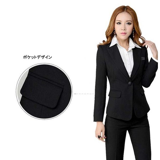 パンツスーツ スカートスーツ 女の子 優雅気質*細身作り パンツスーツ