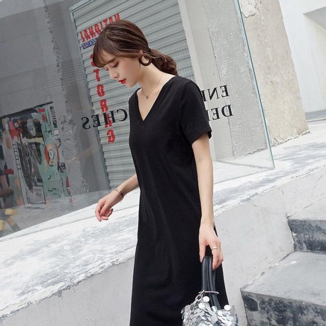ワンピース レディース きれいめ 40代 夏 膝丈ワンピース ロングTシャツ 半袖 シャツワンピース 体型カバー ゆったり カジュアル 2色
