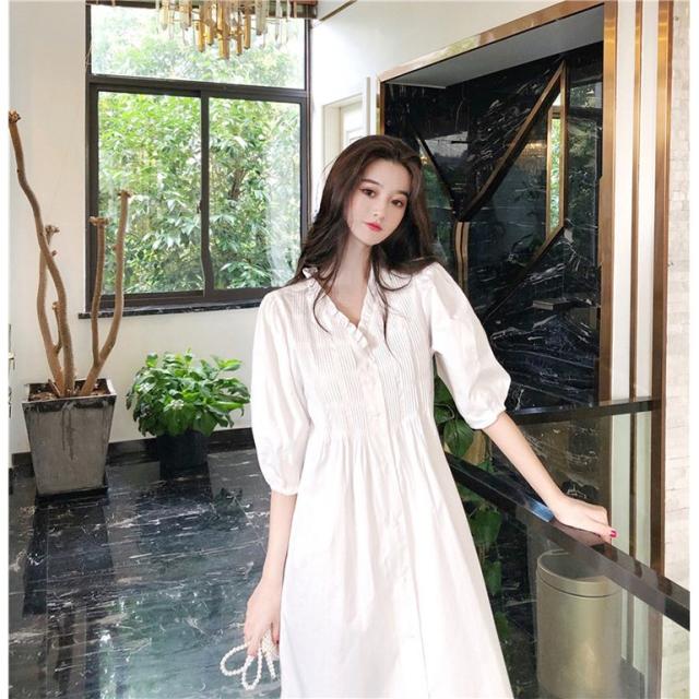 ワンピース レディース 40代 キレイめ マキシワンピース 春夏 五分袖