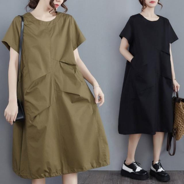 2021 ワンピース 夏ワンピース ロング丈ワンピ レディース ロング ロングワンピース 夏 新作 体型カバー