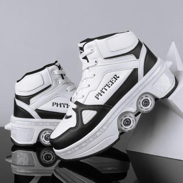 ローラーシューズ 大人 4輪 ホワイト ローラーシューズ レディース
