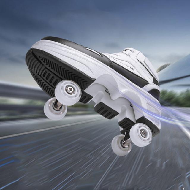 ローラーシューズ 大人 4輪 ホワイト ローラーシューズ レディース