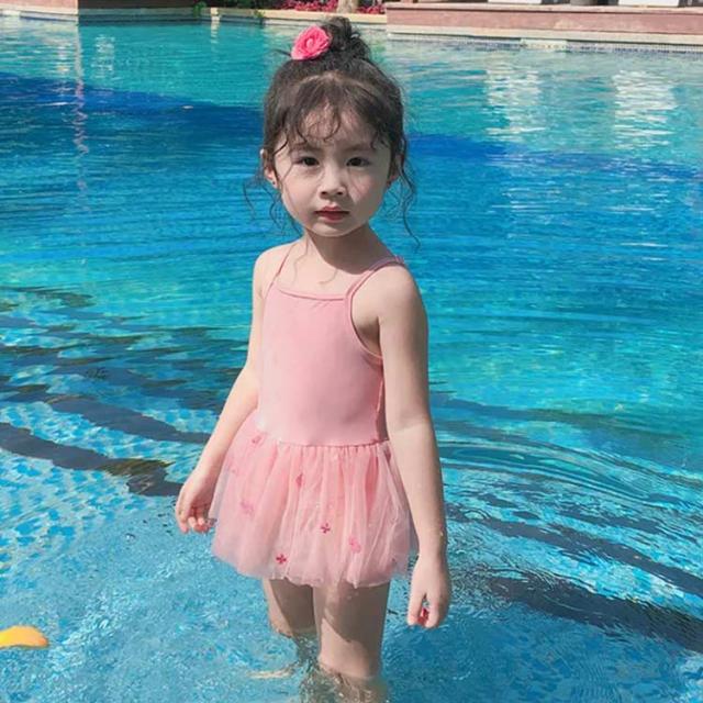 【100サイズ】女の子　スイムウェア　水着　タンキニ　ビキニ　ベビー　キッズ Qoo10] キッズ水着 女の子 セパレート タンキニ