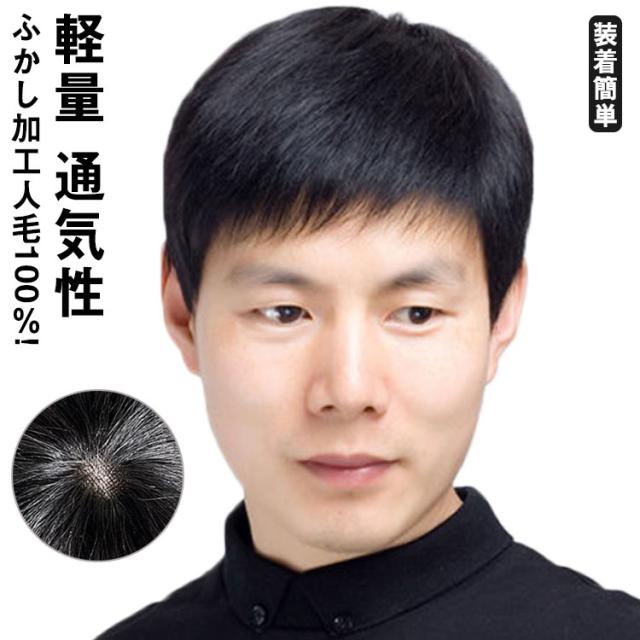 人毛100％! ウイッグ メンズ 男性 かつら 自然 ナチュラル フル
