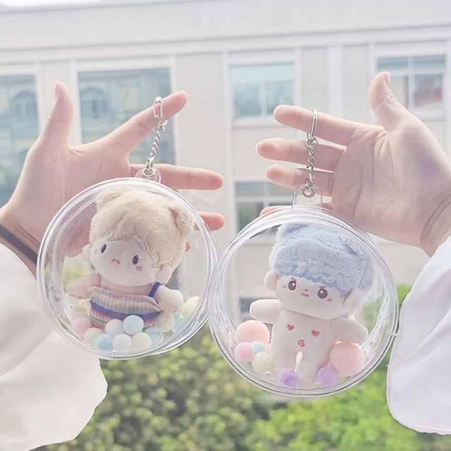 ぬいぐるみ ポーチ 10cm 【2個セット】 ぬいぐるみ 透明 クリア