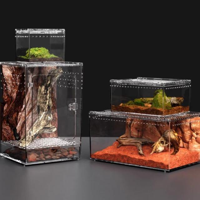 トカゲ 水槽 アクリルケージ 爬虫類 爬虫類 ケージ シェルター 飼育
