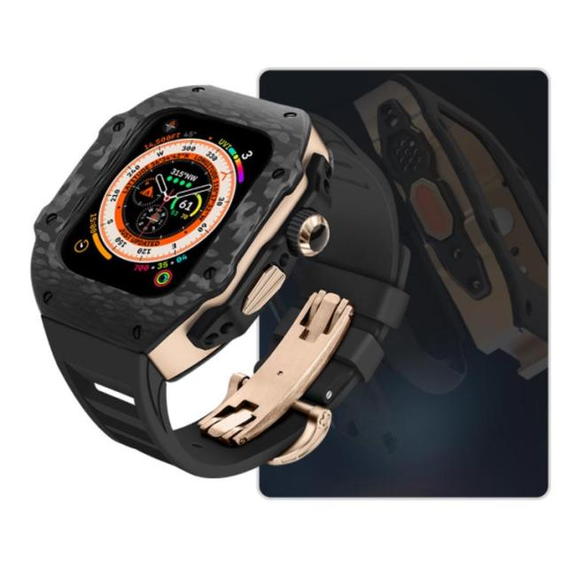 アップルウォッチ  Ultra 49mm用ケースカーボンファイバー カスタム Amazon.co.jp: GUODONGMEI Apple Watch Ultra 49mmカーボン