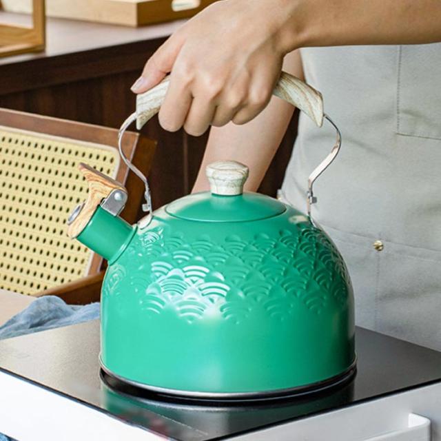 ケトル ステンレス 笛吹きケトル 2.5L やかん ケトル ブルー おしゃれ