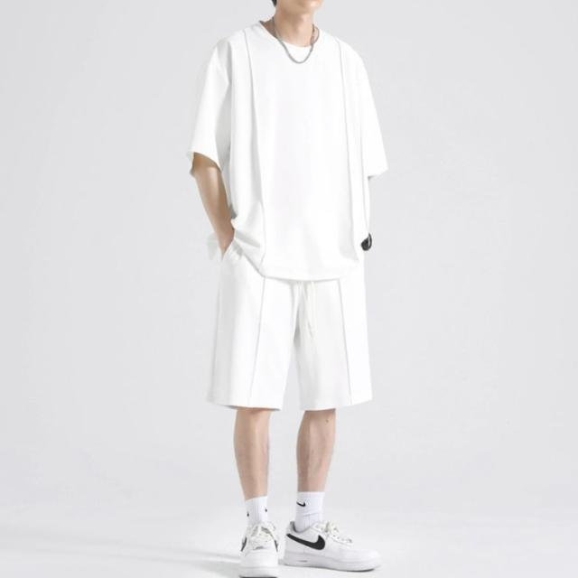 ジャージ セットアップ メンズ 上下 夏 半袖 Tシャツ パンツ 薄手 運動服 メンズ tシャツ セットアップ 夏 半袖 夏のお洒落ロゴ上下