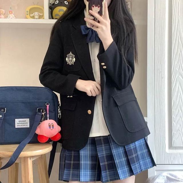 スクールパール　女子学生服　上下５点セット　ブレザー　ベスト　スカート　ブラウス　１６０Ａ　※訳あり 制服 女子高校生 5点セット スーツ セット 女の子 ブレザー制服 上下