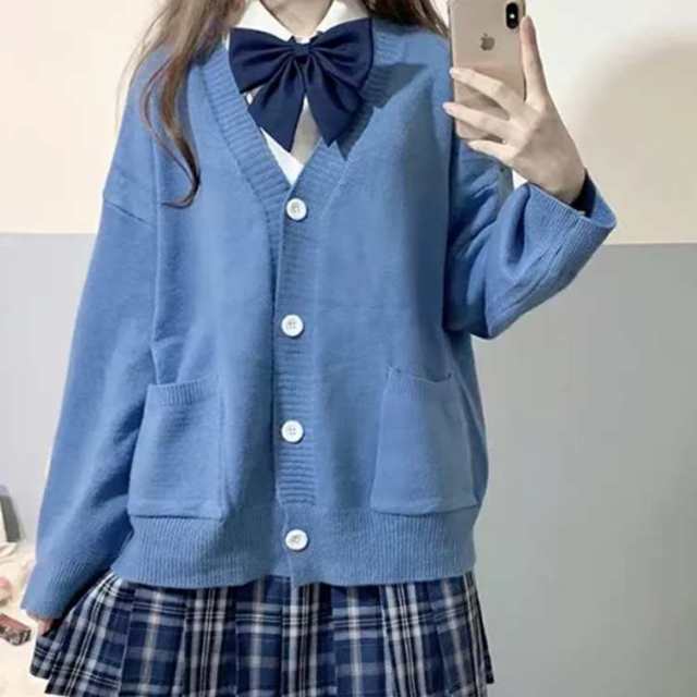 スクールカーディガン 女子 無地 制服 カーディガン グレー スクールカーディガン 女子 無地 制服 カーディガン グレー
