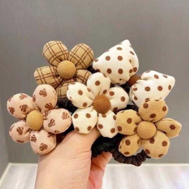 ぷっくり 立体お花 ベビーヘアクリップ ヘアピン ヘアゴム ヘア