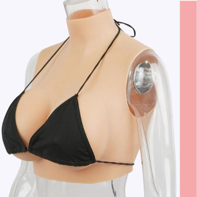 Gカップ 女装 ぷるぷる偽乳 シリコーン ジェル ゲル充填 リアルな揺れ