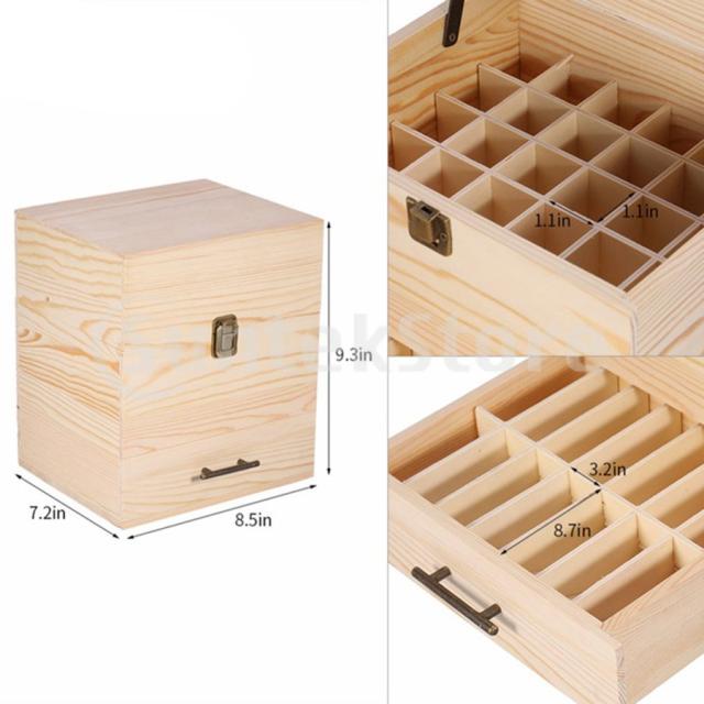 松エッセンシャルオイルオイル木箱アロマ油収納ケース 59 容量の通販は