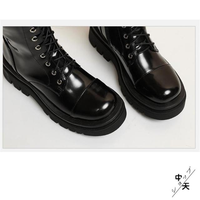 ロングブーツ レディース ローヒール ジョッキーブーツ 厚底シューズ