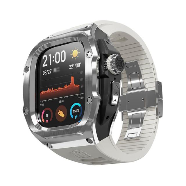 アップルウォッチ ウルトラケース 高級 ステンレス 金属 カバー apple watch ultra 2 ケース Ultra2 ウルトラ 2 高級 メンズ アップルウォッチ ウルトラ2 バンド 49mm アップルウォッチケース ベルト アップル ウォッチ 一体型 ラバー 送料無料_2