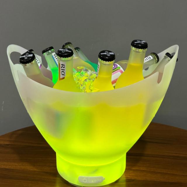 LED 光る アイスペール ワインクーラー 充電式 音楽再生可能 高級