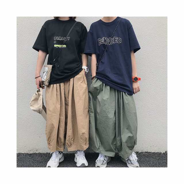 送料無料 キュロット パンツ タック ボリューム ガウチョパンツ