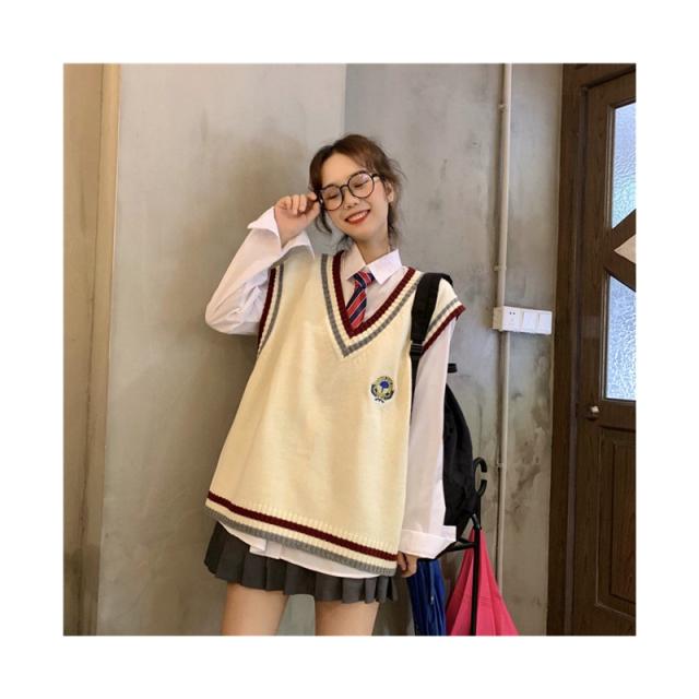 オールシーズン　Vネック　ニットベスト　レディース　制服　韓国ファッション　8 ニットベスト Vネック メンズ レディース カジュアル 春夏 秋冬