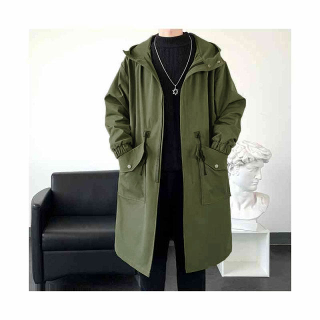 カーキフード付き モッズコート 送料無料 モッズコート メンズ フード付き ロングコート ミリタリー