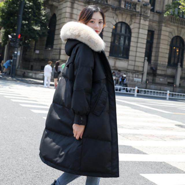 ダウンコート ダウンジャケット レディース 冬 ロングコート フード付き フェイクファー付き 取り外し可能 アウター ポケット付き ジャンパー 厚手 防寒 カジュアル シンプル 冬服 黒 暖かい あったか 送料無料 ダウンコート ダウンジャケット レディース 冬 ロングコート フード