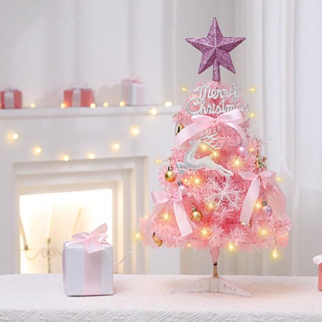 クリスマスツリー ミニツリー 卓上 キラキラ 45cm オーナメント 26点