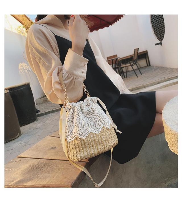 カゴバッグ ショルダー 浴衣 普段使い 巾着 巾着袋 斜めがけ