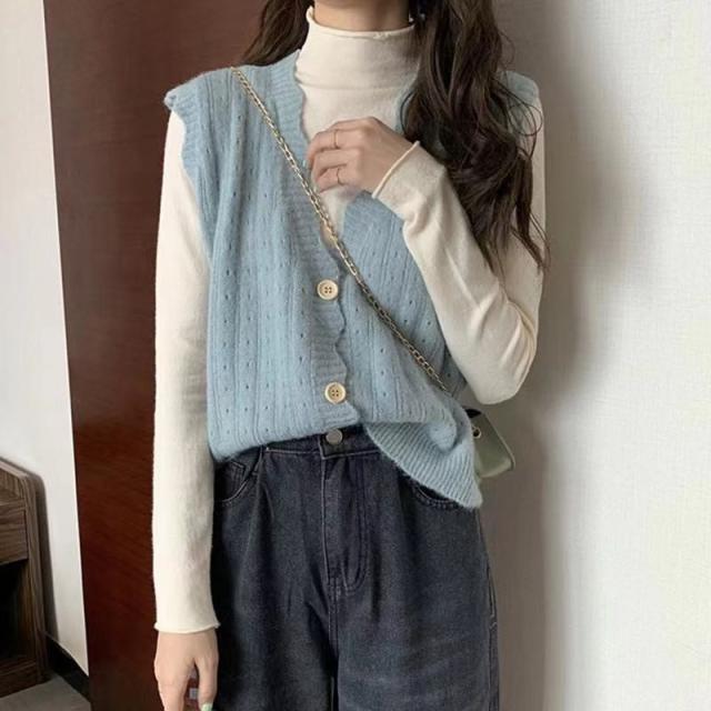美品！モヘア調 ウール ニットベスト ノースリーブ ニットカーディガン 前ボタン 楽天市場】フレンチスリーブ メタルボタン ニット トップス レディース