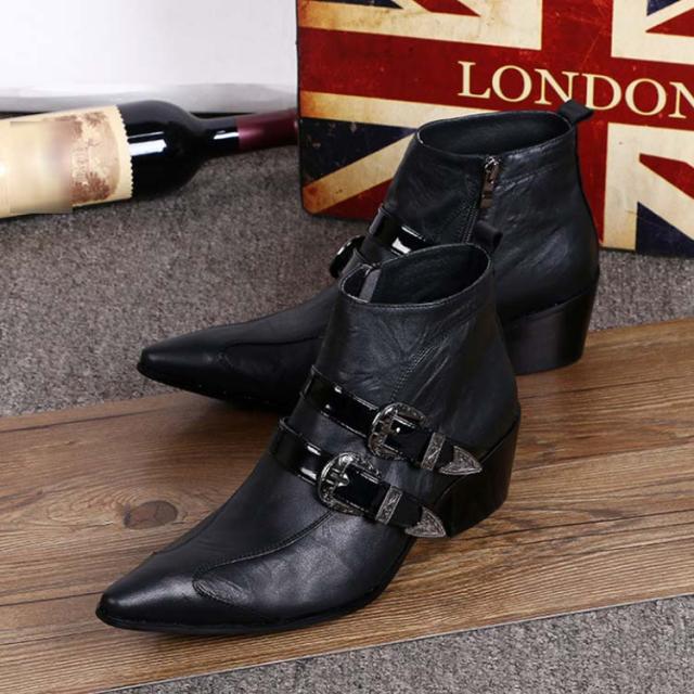 ホスト ブーツ ドレスブーツ メンズ 革靴 本革 ブーツ 牛革 ドレス